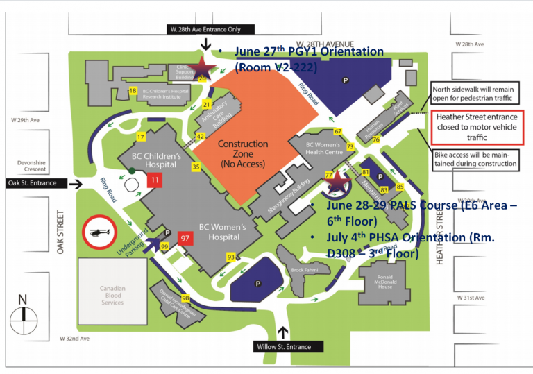 PGY1 Orientation Map